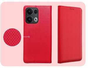 ETUI Z KLAPKĄ DO OPPO RENO13 PRO 5G CZERWONE ZAMYKANE MAGNETYCZNE KABURA 4