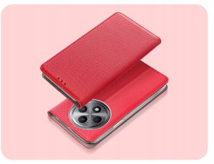 Hello Case ETUI Z KLAPKĄ DO OPPO RENO12 F 4G / 5G / FS 4G / 5G CZERWONE MAGNETYCZNE 2