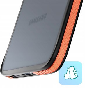 Hello Case Etui Do Samsung Galaxy S23 (Matowe, Pomarańczowa Ramka, Bumper, Plecki) 4