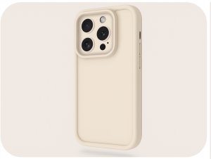 Hello Case Etui do Apple iPhone 14 Pro (Beżowe, Silikon, Matowe, Wzmocnione) Szkło 2