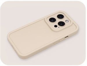 Hello Case Etui do Apple iPhone 14 Pro (Beżowe, Silikon, Matowe, Wzmocnione) Szkło 3