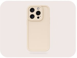 Hello Case Etui do Apple iPhone 14 Pro (Beżowe, Silikon, Matowe, Wzmocnione) Szkło 4