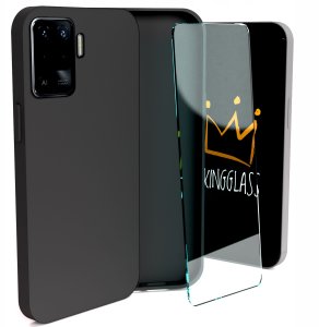 Etui do Oppo Reno 5 Lite / 5F / A94 4G / F19 Pro (Czarne, Matowe) SZKŁO 11