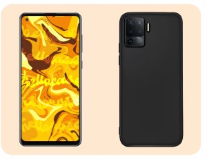 Etui do Oppo Reno 5 Lite / 5F / A94 4G / F19 Pro (Czarne, Matowe) SZKŁO 4