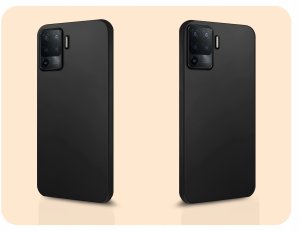 Etui do Oppo Reno 5 Lite / 5F / A94 4G / F19 Pro (Czarne, Matowe) SZKŁO 6