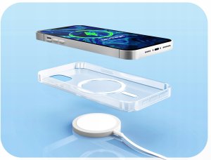 Etui Do Magsafe do iPhone 13 MINI magnetyczne przezroczyste pancerne Szkło 2