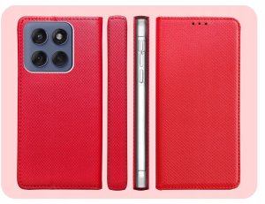 Hello Case ETUI Z KLAPKĄ DO MOTOROLA EDGE 60 FUSION CZERWONE ZAMYKANE MAGNETYCZNE CASE 6