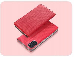 ETUI Z KLAPKĄ DO MOTOROLA MOTO E22 / E22I CZERWONE MAGNETYCZNE ZAMYKANE 2
