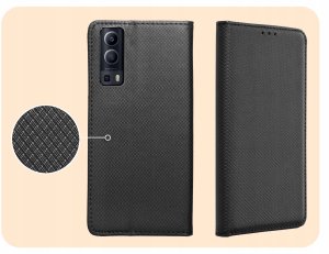 Hello Case ETUI Z KLAPKĄ DO Vivo Y72 5G CZARNE ZAMYKANE MAGNETYCZNE 4