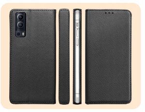 Hello Case ETUI Z KLAPKĄ DO Vivo Y72 5G CZARNE ZAMYKANE MAGNETYCZNE 6