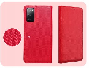 ETUI Z KLAPKĄ DO SAMSUNG GALAXY S20 FE / 5G / S20 LITE CZERWONE MAGNETYCZNE 4