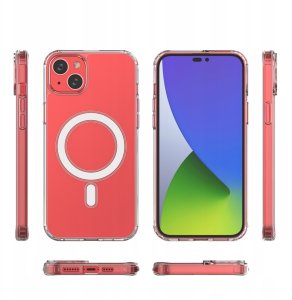 Etui magnetyczne Clear Magnetic Case z MagSafe do iPhone 14 Plus ze srebrnym ringiem - przezroczyste 5