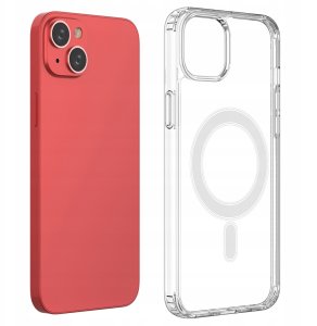 Etui magnetyczne Clear Magnetic Case z MagSafe do iPhone 14 Plus ze srebrnym ringiem - przezroczyste 6