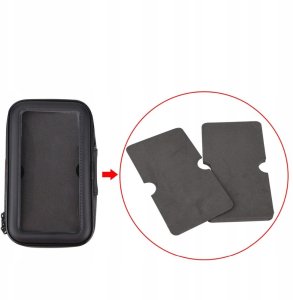 Hurtel Rowerowy wodoodporny motocyklowy uchwyt torba sakwa na telefon na kierownicę XL (max wymiar telefonu: 165 mm x 80 mm) czarny (bez mocowania do kierownicy) 5