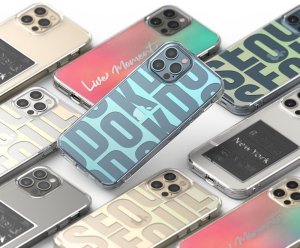 Etui Ringke Fusion Design do iPhone 12 Pro Max różowo-zielony 6