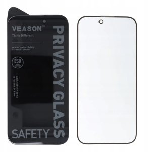 Szkło Hartowane 6D Pro Veason Privacy Glass - do Iphone 15 czarny 2