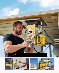 Wiertnica magnetyczna 1400W 1250N 800obr do stali wiertarka stołowa 4