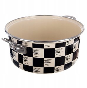 Garnek emaliowany SZACHOWNICA 26 cm, 5 l 4