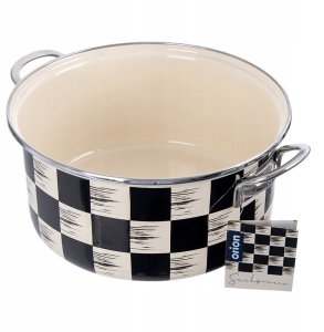 Garnek emaliowany SZACHOWNICA 26 cm, 5 l 6