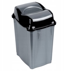 Kosz na śmieci plastikowy szary 28 l 3