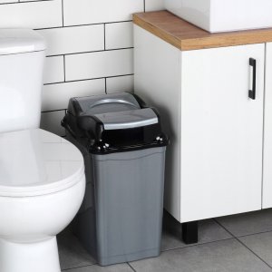 Kosz na śmieci plastikowy szary 28 l 4