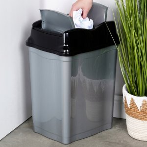 Kosz na śmieci plastikowy szary 28 l 5