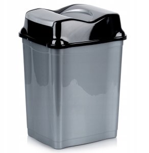 Kosz na śmieci plastikowy szary 28 l 6