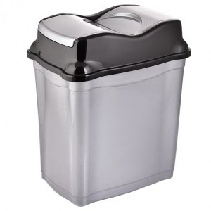 Kosz na śmieci plastikowy szary 28 l 7