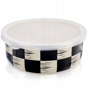 Lumarko Miska emaliowana z pokrywką SZACHOWNICA 17 cm, 1 l 2