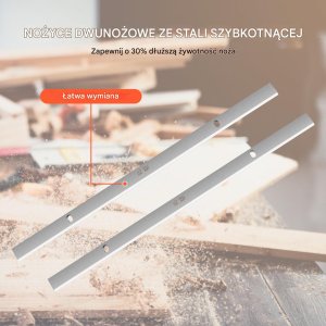 Strugarka grubościówka 33cm 2000W 2 noże cicha twarde i miękkie drewno 3