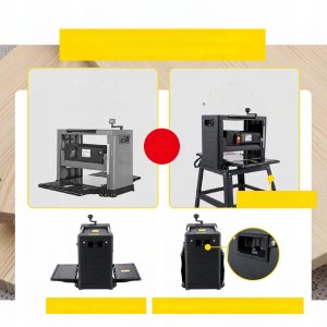 Strugarka grubościówka 13" 2000W z podstawą i odprowadzeniem wiórów 3