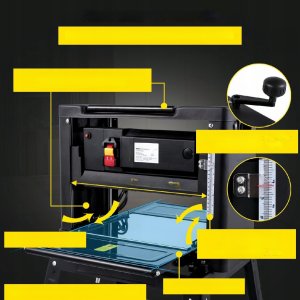 Strugarka grubościówka 13" 2000W z podstawą i odprowadzeniem wiórów 4