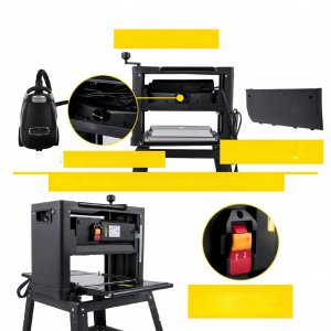 Strugarka grubościówka 13" 2000W z podstawą i odprowadzeniem wiórów 5