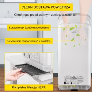 Vevor Suszarka do rąk biały 3