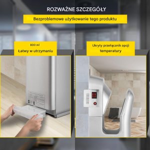 Vevor Kieszeniowa suszarka do rąk automatyczna 2000 W 7