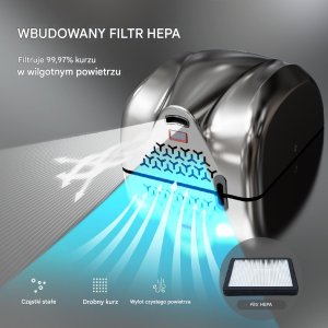 Vevor Elektryczna suszarka do rąk automatyczna cicha 1800W 4