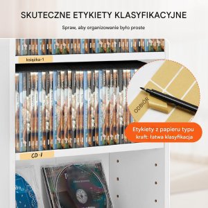 Szafka na Płyty CD/DVD z Regulowanymi Półkami 240 Płyt 5