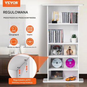 Szafka na Płyty CD/DVD z Regulowanymi Półkami 240 Płyt 7