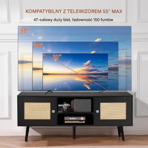 Szafka RTV do Telewizorów 55" Czarna 3