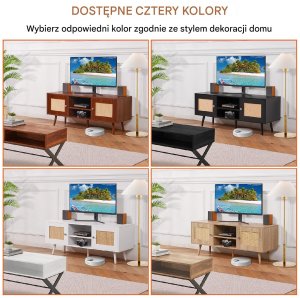 Szafka RTV do Telewizorów 55" Czarna 6