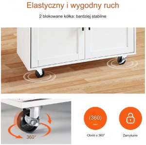 Wyspa kuchenna stół barowy regał szafka kredens na kółkach 119x70cm 12
