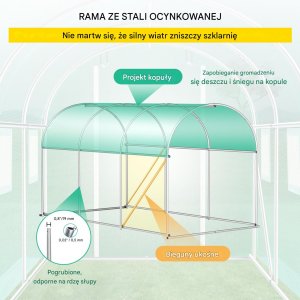 Tunel foliowy ogrodowy szklarnia 3x2x2 m 3