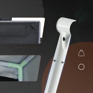 Namiot do uprawy hydroponicznej 120x60x180cm z oknem i tacą do roślin 3