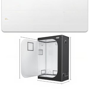 Namiot do uprawy hydroponicznej 120x60x180cm z oknem i tacą do roślin 6