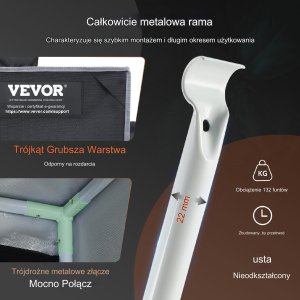 Namiot do uprawy hydroponicznej 120x60x180cm z oknem i tacą do roślin 9