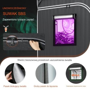 Namiot do Uprawy Hydroponicznej 122 x 122 cm 9