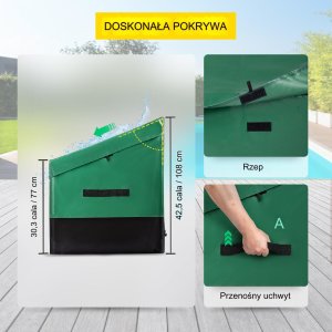 Skrzynia ogrodowa balkonowa kufer schowek balkonowy 871 L 11