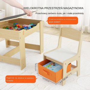 Zestaw Mebli dla Dzieci Stolik i 2 Krzesełka 12