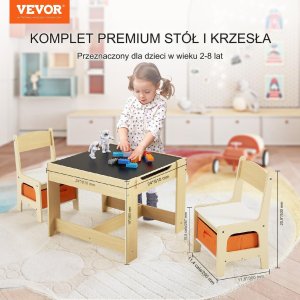 Zestaw Mebli dla Dzieci Stolik i 2 Krzesełka 13