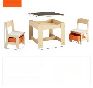 Zestaw Mebli dla Dzieci Stolik i 2 Krzesełka 2